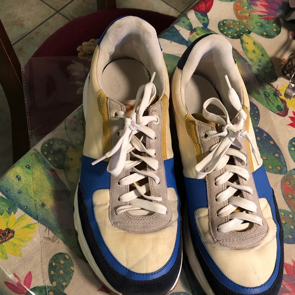 Camper of Spain Men's Blue and White Casual Lace-Up Shoes